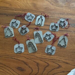 Holiday Slate Ornament Set - Gray